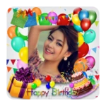 birthday photo frames & editor android application logo